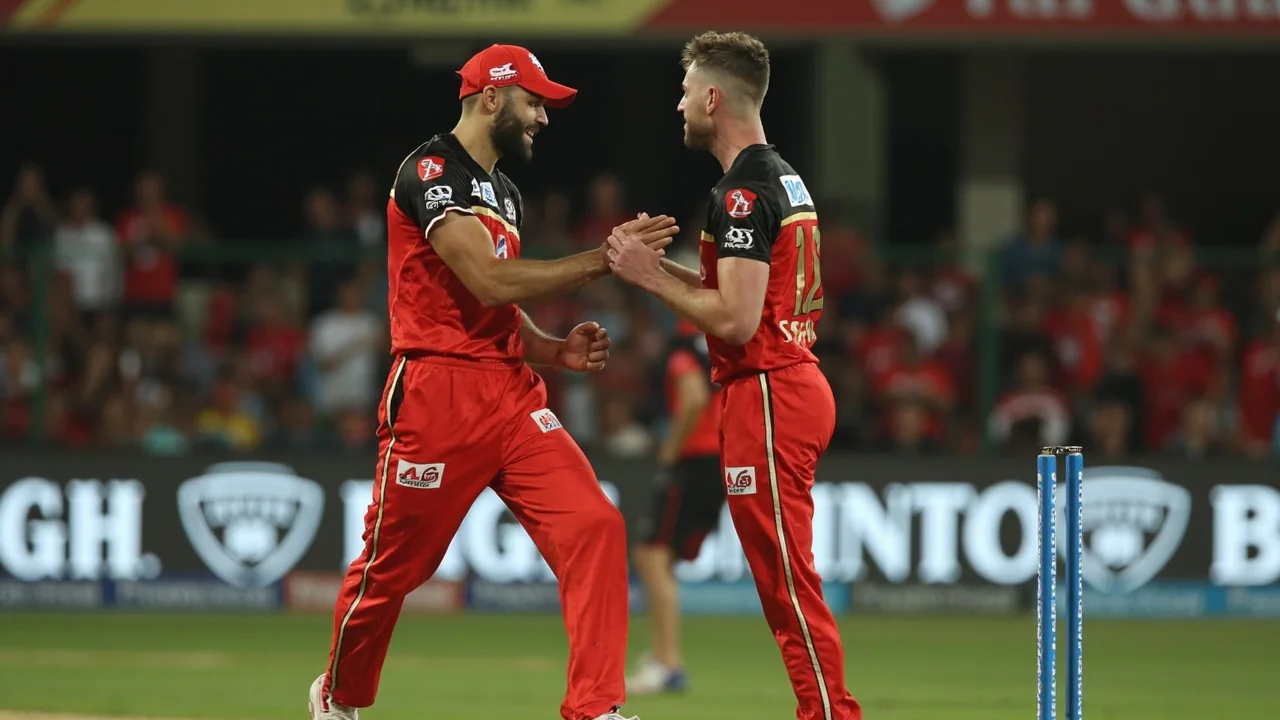 Wide view of an IPL stadium under lights with crowd and field, anchor image for RCB-Rajasthan Royals trade report