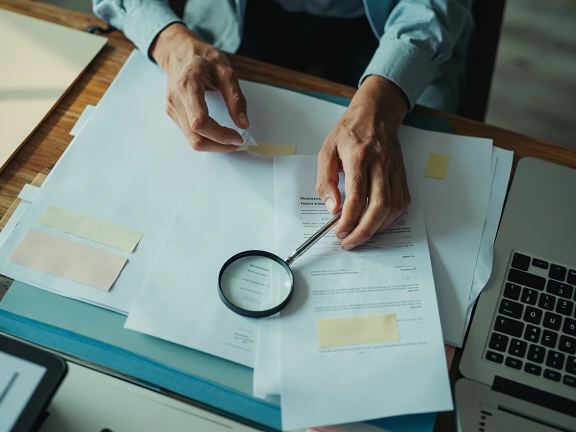 A records desk reviewing public filings